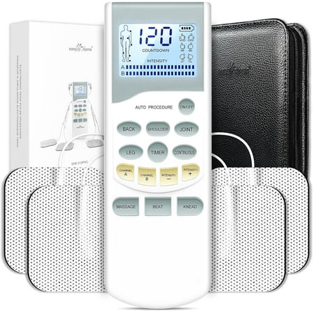 Easy@Home Professional Rechargeable TENS Unit Muscle Stimulator Tens Machine Massager, 2-Output EHE012PRO