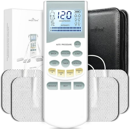 Easy@Home Professional Rechargeable TENS Unit Muscle Stimulator Tens Machine Massager, 2-Output EHE012PRO
