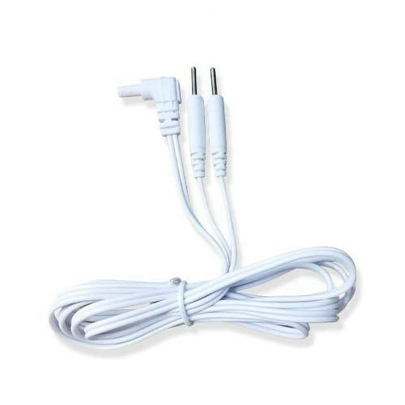 Easy@Home Replacement TENS Lead Wires for EHE010/012 Pro, 2.35mm Shielded Plug to 2mm Pin, 2-Pack