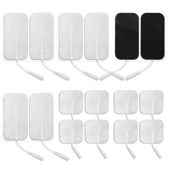 Easy@Home Self Stick Carbon Electrode Pads, Non-Irritating, Reusable 16-Pack for TENS Unit