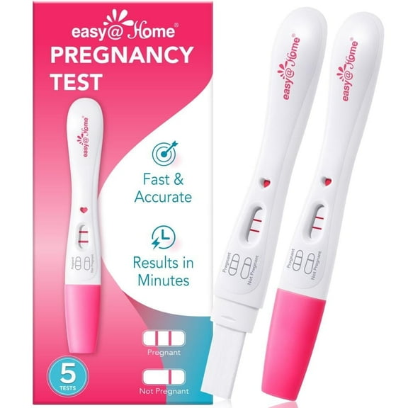 Easy@Home Smart Timing Pregnancy Test, Early Detection hCG, At-Home Rapid Results, 5 Count