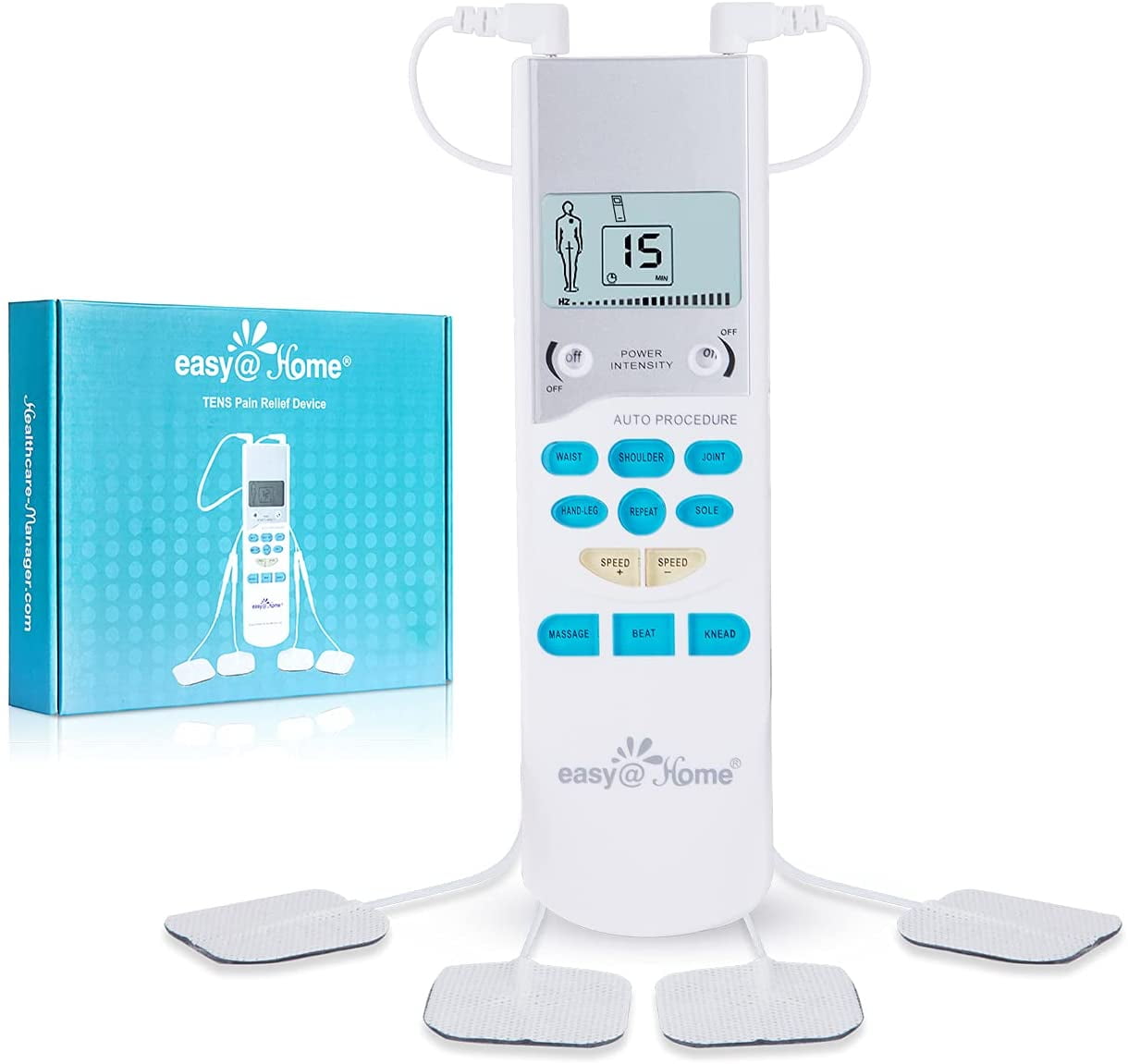 AccuMed Rechargeable Tens Unit Muscle Stimulator EMS Electronic Pulse  Massager Stim Machine for Physical Therapy Back and Neck Pain Relief  Portable