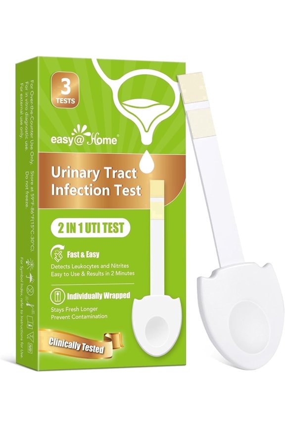 Easy Home UTI Test Strips Detect Leukocytes & Nitrites 3 Pack