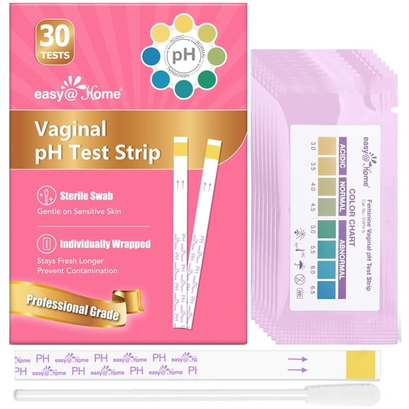 Easy@Home Vaginal pH Test Strips - 30 Count