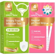 Easy@Home 4 Vaginal pH and 4 Urinary Tract Infection Test Strips