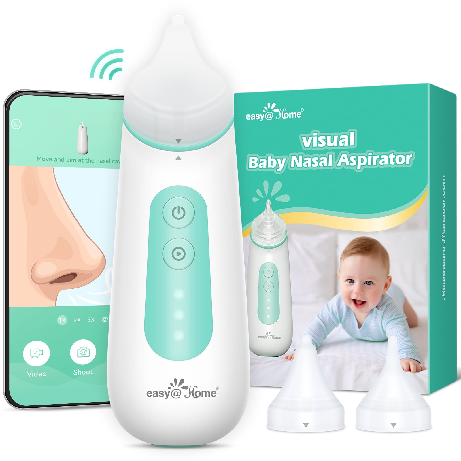 EasyHome Visual Baby Electric Nasal Aspirator Powered by Easy Nasal