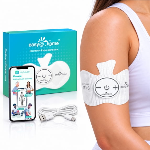 Easy@Home Wireless Bluetooth TENS EMS Massager for Pain Relief, EHE015BLE(PL-029K5B)