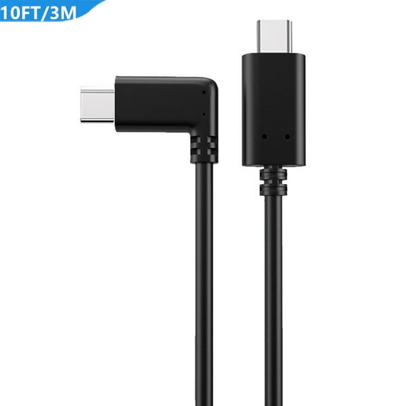 Easy Hood USB C to USB C Cable Compatible for Oculus Quest/Quest 2 / Oculus Link VR Headset, Right Angle Type C High Speed Data Transfer & Fast Charging Cord, USB3.2 Gen1 5Gbps/3A 16ft