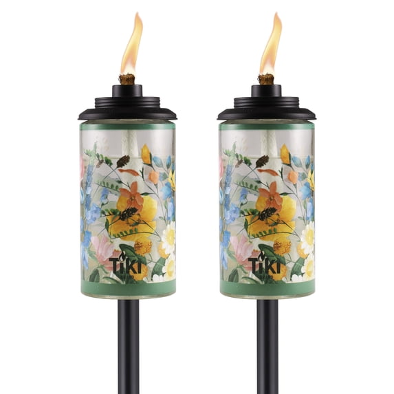 Easy Install 2-Pack 65 Inch TIKI Torch Wild Flower