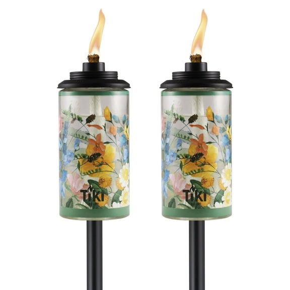 Easy Install 2-Pack 65 Inch TIKI Torch Wild Flower