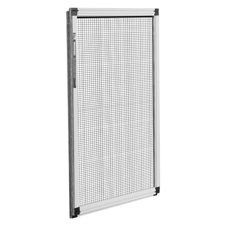 Easy Install Expandable Window Screen 2-Pack, Aluminum Frame Mesh Protector for Sliding Windows, White