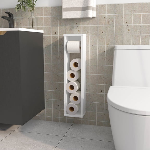 Easy - Install Melamine | Ideal for Tight Bathroom Spaces | Prevent Roll Slipping