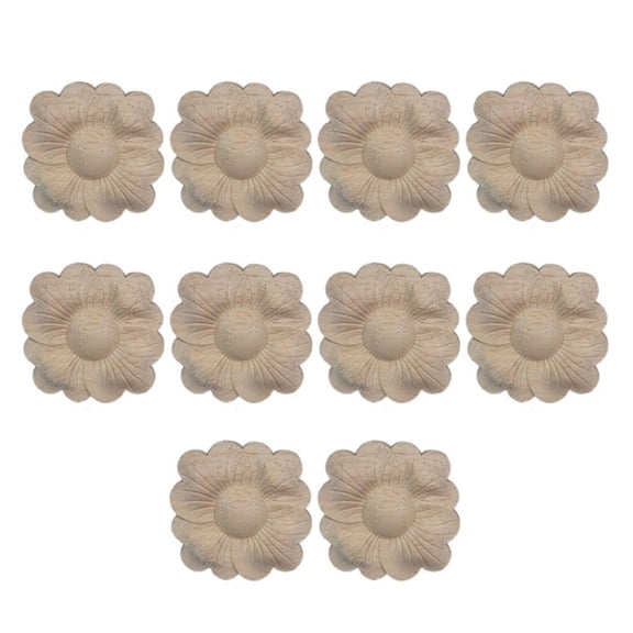 Easy Install Natural Solid Circular Floral Relief Carving Wall Art Piece Suitable For Traditional Interior Styling
