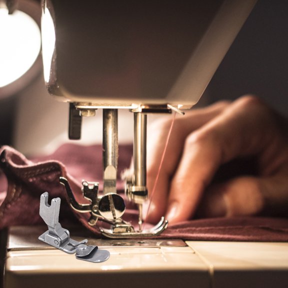 Easy Install Plated Silver Sewing Presser Foot for Quilting Embroidery and Patchwork