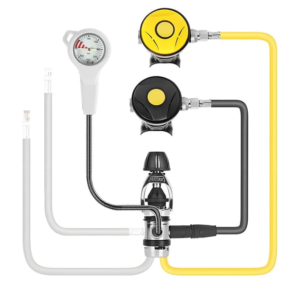 Easy Install Saltwater Diving Regulator with Real-Time Display for Beginner Use Diving Regulator with Gauge