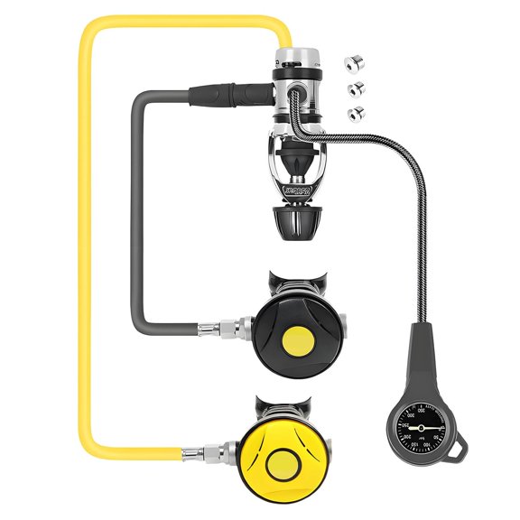 Easy Install Saltwater Diving Regulator with Real-Time Display for Beginner Use Diving Regulator with Gauge