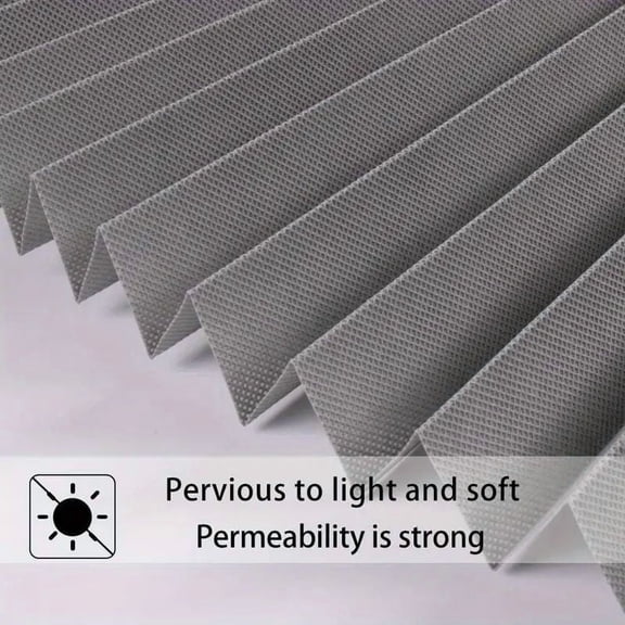 Easy Install Self-Adhesive Pleated Roller Blinds - Total BlackoutNon-Perforated, Portable, Full Shading Curtain - Perfect for HomeOffice, or Travel