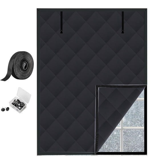 Easy Install Tape Roll Thermal Insulated Window Curtain For Any Season