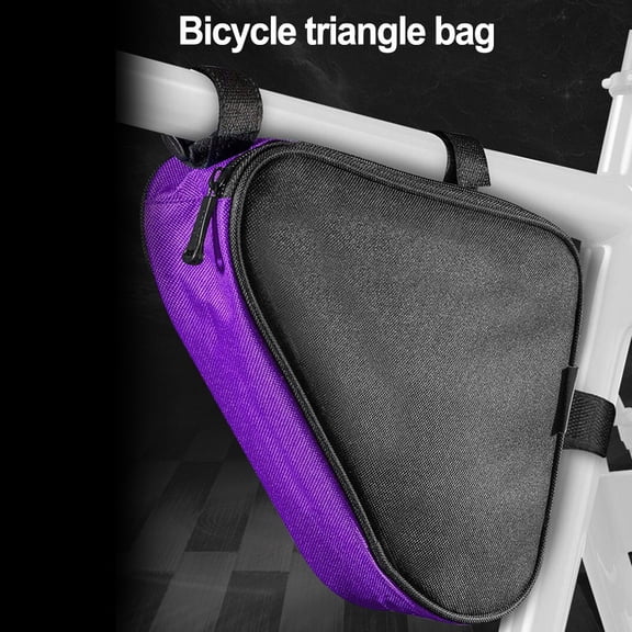 Easy Install Waterproof Triangle Bike Bag For Mountain And City Riding Purple Fangkenuo