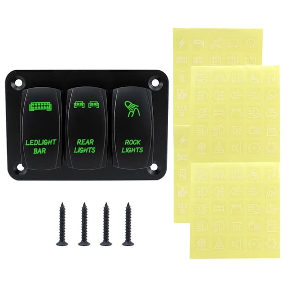Easy Installation 12V 24V 2 Gang/3 Gang Rockers Switches Panel for Efficient Lighting Control in Various Vehicles