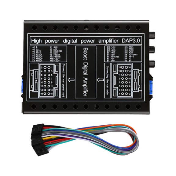 Easy Installation 4x60W Digital Sound Processors Car DSP Amplifier Support Adjustment 12V Boosters