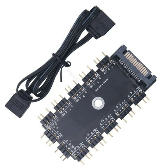 Easy Installation ARGB Hub For 5V 3pin Devices Perfect For Gamers Enthusiasts