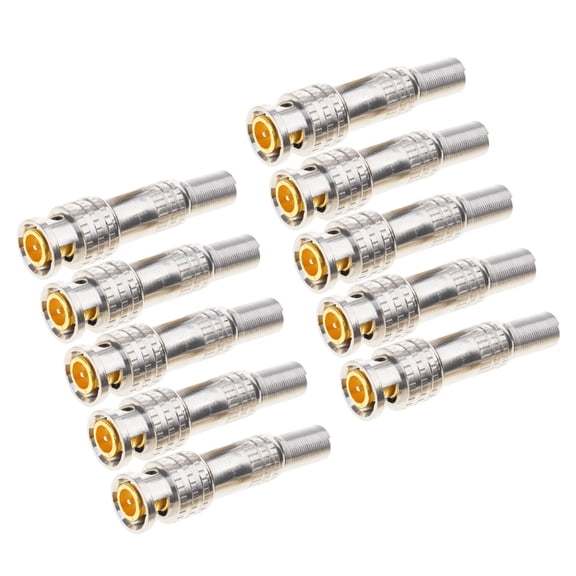 Easy Installation BNC Male Connector Solderless BNC Compression Connector for CCTV Security Camera Systems Coax Cable