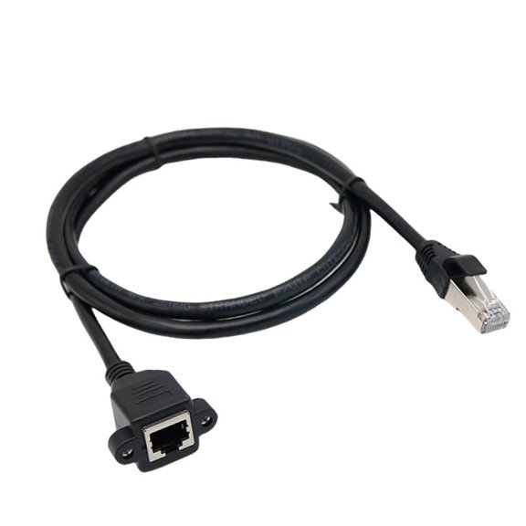 Easy Installation Cat6 Gigabit Ethernet Extension Cable Male to Female Screw