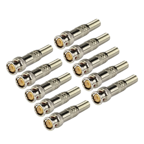 Easy Installation Connector Solderless BNC Compression Connector for CCTV Security Camera Systems Coax Cable