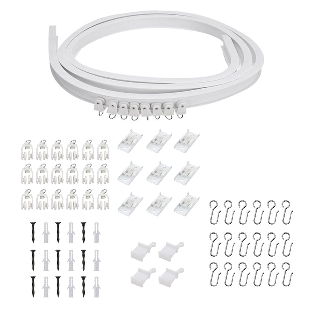 Easy Installation Curved Curtain Track 3Meter White Ceiling Rails ...