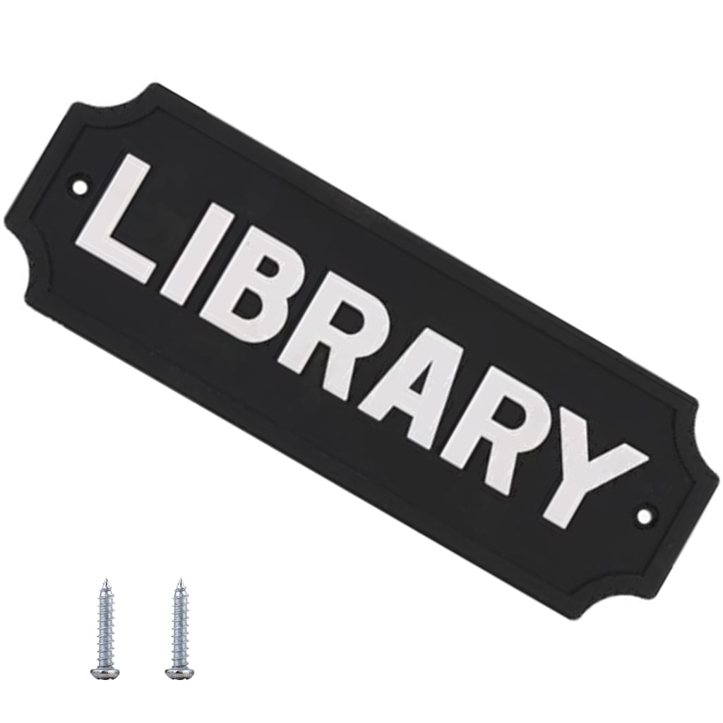 Easy Installation Library Warning Sign Accessory for Home Or Business ...