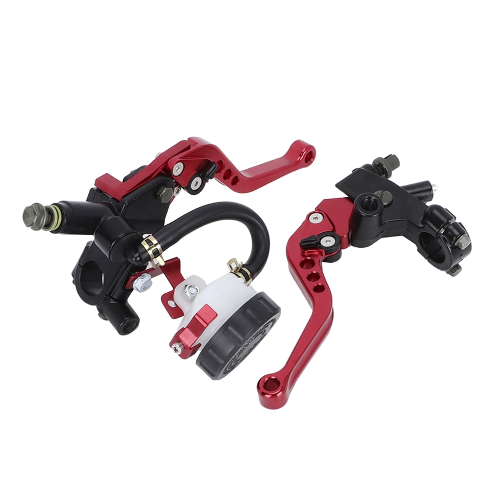 Easy Installation Master Cylinder Reservoir, Sophisticated Design Universal Fitment Motorcycle Brake Clutch Lever, Precision Crafted CNC Billet Aluminum Handlebar