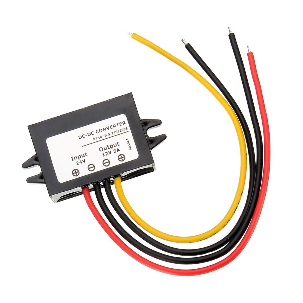 Reducer Dc Easy Installation Safety 24v-12v DC 5A 60w Current Voltage Reducer Car ...
