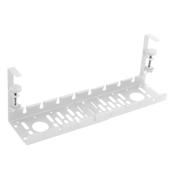 Easy Installation Under Desk Cable Tray With 20lb Capacity Expandables Storage For Power Strips And Adapters