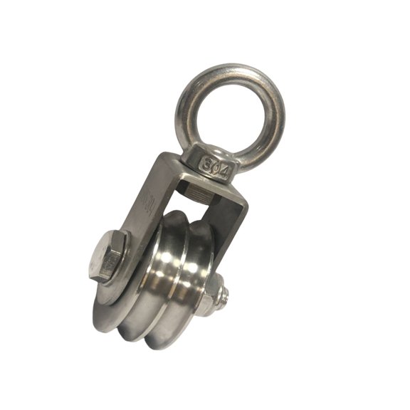 Easy Installs Double Wheel Pulley System For Cargo Handling And Equipment Hanging