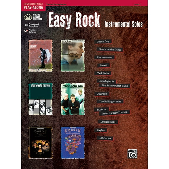 Easy Instrumental Solos: Easy Rock Instrumental Solos, Level 1: Tenor Sax, Book & Online Audio/Software (Other)