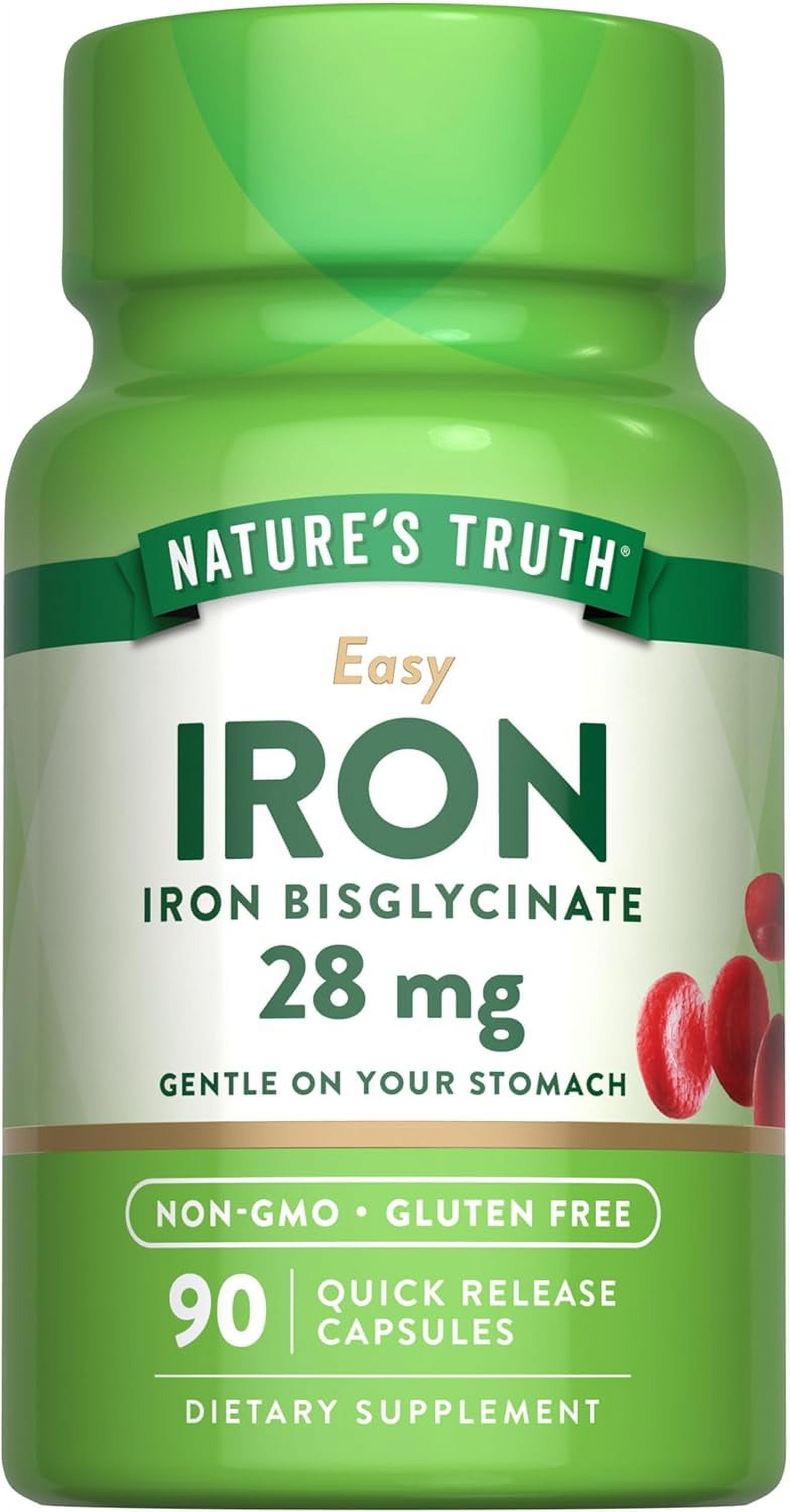 Nature s Truth Iron Supplement 28 Mg 90 Capsules Walmart