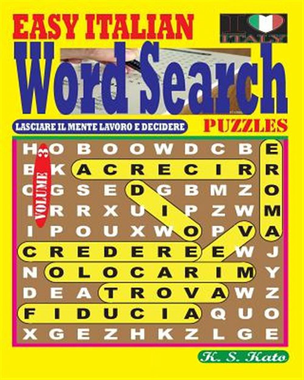 Easy Italian Word Search Puzzles