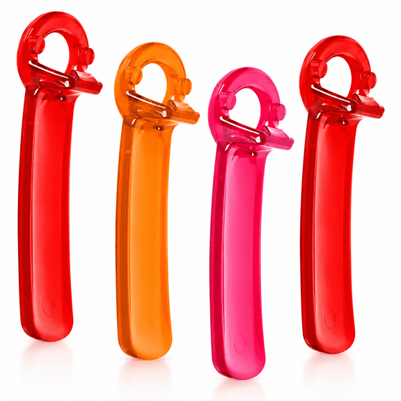 Easy Jar Key Opener, Multifunctional Jar Opener for Weak Hands, Plastic Bottle Opener for Beer, Soda, Jars, Kitchen Gadgets (Orange and Pink)