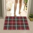 thumbnail image 1 of Easy Jute Checkered Entryway Rug, 16x24 Black Modern Indoor Outdoor Doormat, Washable Non- Neutral Small Kitchen Rug Farmhouse Diamond Throw Rugs for Entrance Bedroom Bathroom, 1 of 5