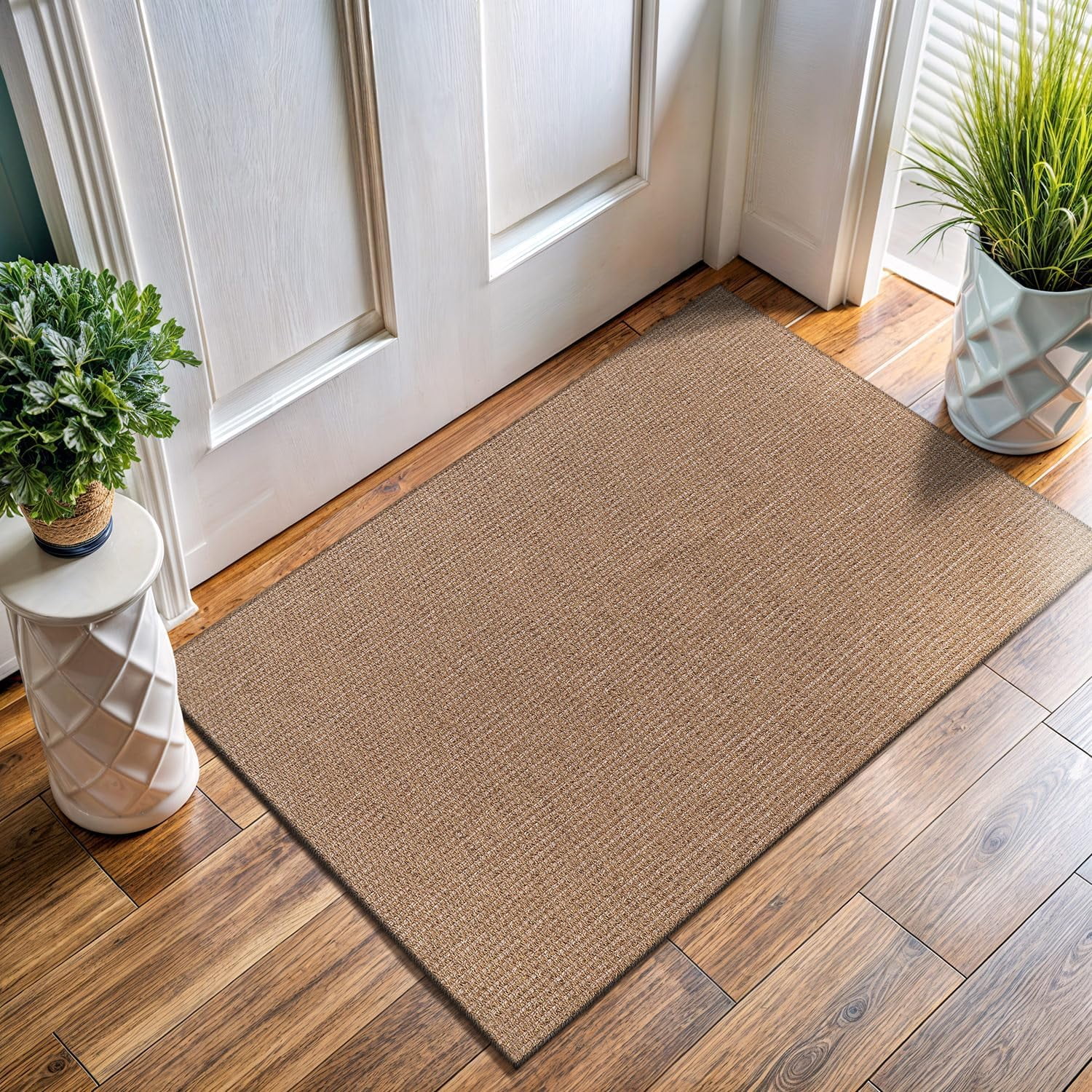 Easy Jute Rug 2x3, Indoor Outdoor Natural Color Farmhouse, Entryway ...
