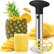 SUSWIM Easy Kitchen Tool Stainless Steel Fruit Pineapple Peeler Corer Slicer Cutter Black