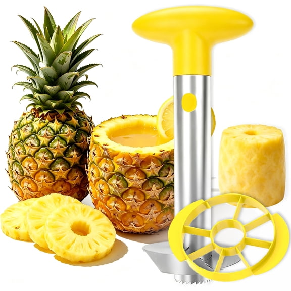 SUSWIM Easy Kitchen Tool Stainless Steel Fruit Pineapple Peeler Corer Slicer Cutter