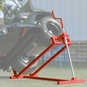 Easy Lawn Mower Lift for Riding Tractors , 800 Lbs Capacity Lawn Tractor Lifter, Ride-on Mower, Cleaning Aid, Universal, Lawn Tractor Lift, Lawn Tractor + 45  Tilt Adjustable, red