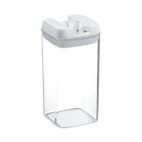 Easy Lock System Airtight Food Storage Container | Transparent Plastic Kitchen Jar with Rubber Seal | Fresh-Keeping Box in L Size