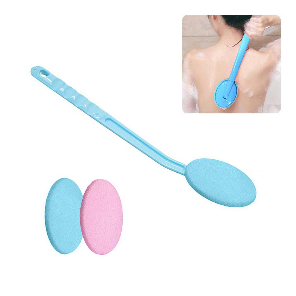 Angled handle lotion applicator