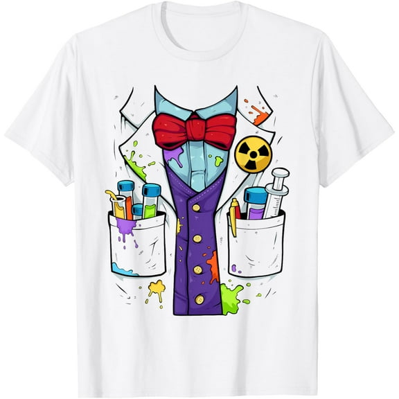 Easy Mad Scientist Halloween Costume Shirt Lazy Halloween T-Shirt