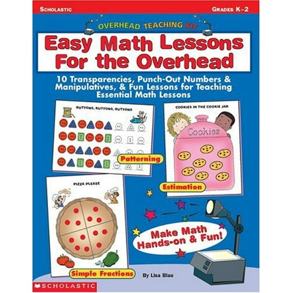 Pre-Owned Easy Math Lessons for the Overhead, Grades K-2: 10 Transparencies, Punch-Out Number & Manipulatives, & Fun Lessons for Teaching Essential Math Skills (Overhead Teaching Kit) Paperback