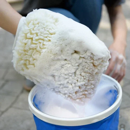 Easy Microfiber Car Kitchen Household Wash Washing Cleaning Glove Mit New