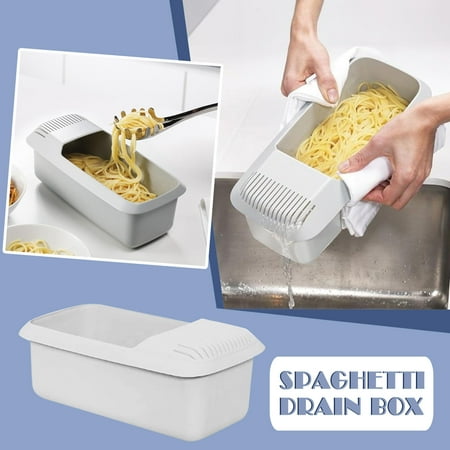 Easy Microwave Pasta Cooker Dual-purpose Draining The Water Box Storage Box